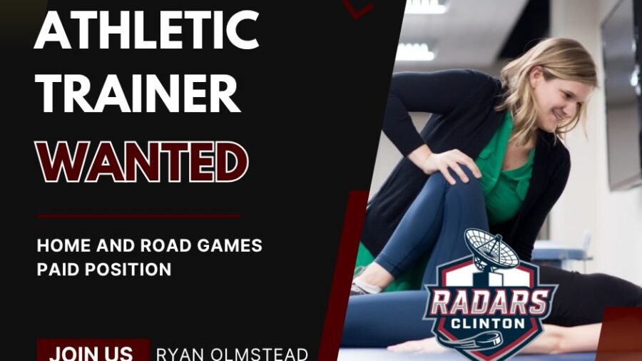 Clinton Radars are Looking for an experienced athletic trainer