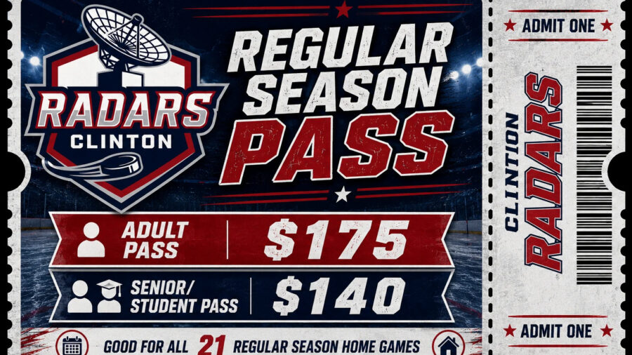 Clinton Radars Season Passes 26/27